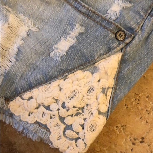 ❌sold❌ festival Boho Lace jean shorts 💕 - Picture 7 of 7